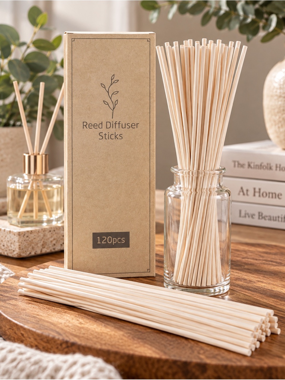 Natural Reed Diffuser Replacement Sticks – Open Box, Partial 120 Pc Set
